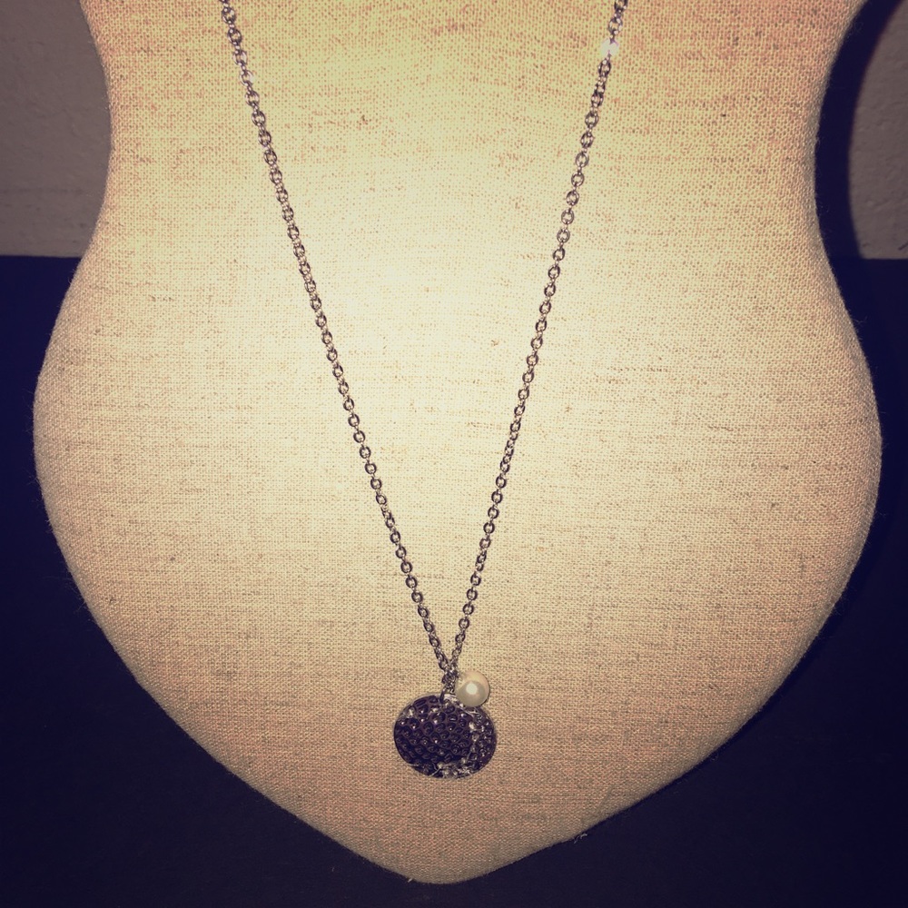 Three necklaces!! Silver w/pearl&costume jewelry